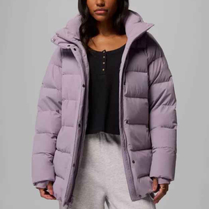 Veste matelassée réversible pour femme, parka d'hiver chaude à capuche, manteau long zippé coupe-vent décontracté pour l'extérieur - Product Image 2