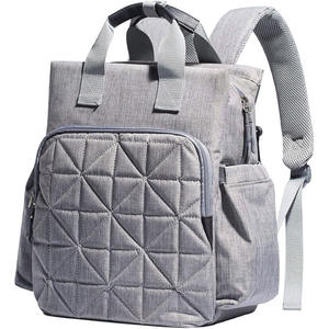 Sac à dos à langer unisexe en toile, pliable, tendance, pour maman, sac de voyage pour bébé, grande capacité - Product Image 5