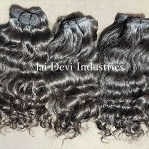 Extensiones de Cabello Humano Remy 100% Virgen Indio de Templo, Textura Rizada, Doble Trama a Máquina, Ondas Profundas, para Trenzas, Sin Procesar, a Granel - Product Image 6