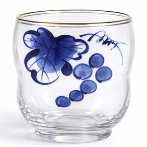 Pot à bougie en verre peint à la main Blue Vineyard, parfait pour les salons, les chambres, les restaurants, les spas, les mariages, les décorations festives - Product Image 2