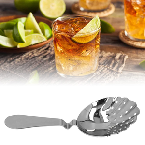 Cuchara Coladora de Acero Inoxidable con Diseño Clásico y Ecológico, Plateada, con Mango Corto (Capacidad de 30 ml) para Hoteles Personalizables - Product Image 5