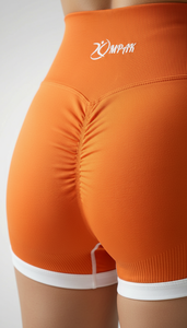 Shorts de sport pour femme à taille haute, sans couture, respirants, pour yoga, fitness, musculation et gym, avec effet push-up fessier et compression, modèle tendance - Product Image 3