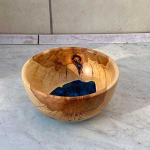 Tazón para Ensalada de Resina y Madera Hecho a Mano, Ecológico, de Alta Calidad, Estilo Costero, Lavable, Colores Personalizables para Cocina y Hogar - Product Image 4