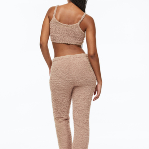 Pantalon de survêtement en molleton gris uni avec cordon de serrage et lacets, design personnalisé, dernière collection, vente chaude - Product Image 4