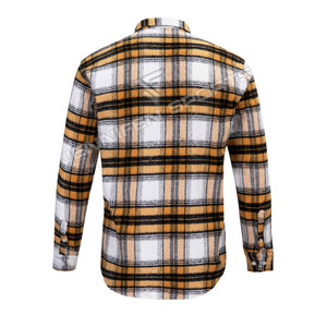 เสื้อเชิ้ตผ้าแฟลนเนลผู้ชายแบบ OEM สกรีนโลโก้ได้ ไซส์ใหญ่ ผ้าแฟลนเนลขนสัตว์ 100% แขนยาว สำหรับผู้ชาย - Product Image 3