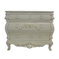 Commode en bois sculpté à la main de Rose fonctionne comme armoire de Reproduction Antique pour meubles de maison de Style français
