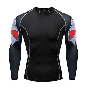 Wholesale Custom Soft Crewneck Long Sleeve <b>Compression</b> <b>Shirt</b> <b>Men</b> Quick Dry Breathable Spandex/Polyester 300g Fabric Weight - Product Image 5