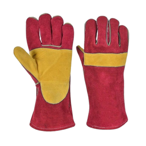 Gants de soudage en cuir de vachette renforcé, antistatiques, antidérapants, pour la sécurité industrielle, protection des mains robuste, sécurité - Product Image 2