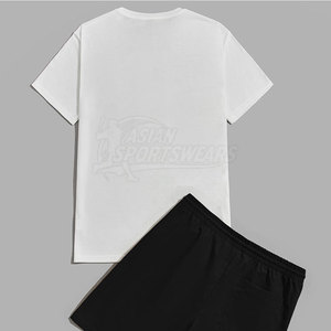 Ensemble de shorts confortables de style urbain haut de gamme pour tous les jours, en tricot doux, coupe décontractée, look moderne, tendance, été, 100% coton - Product Image 2