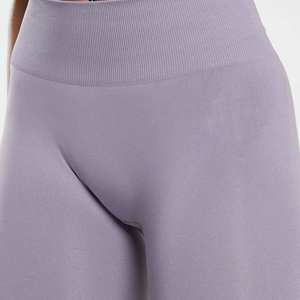 Leggings décontractés pour femmes à taille haute, respirants, antibactériens, logo personnalisé OEM, coton/bambou, sport, entraînement, gym, fitness, sans couture - Product Image 2