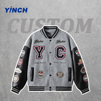 Chaqueta de Béisbol Holgada de Alta Calidad Layenne, Color Personalizado, Chaqueta Vintage Bordada con Letras de Hip Hop para Club