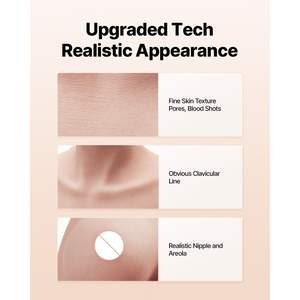 Prothèse mammaire en silicone à col haut, bonnet C, réaliste, remplie de silicone, faux seins, formes de seins pour travestis, transgenres, cosplay - Product Image 3