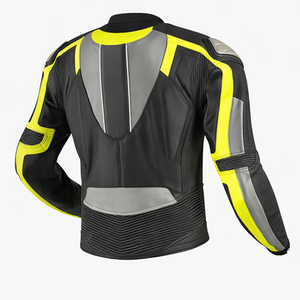 Chaqueta de Motociclismo de Cuero Impermeable de Secado Rápido Neon Crest GSX con Protección de Nivel 2 CE para Carreras en Pista y con Protección Antichoque - Product Image 2