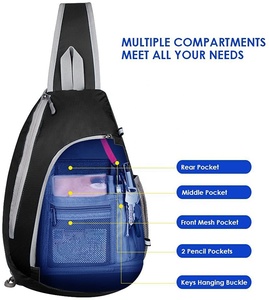 Wholesale Crossbody Backpack Bag Lightweight Shoulder Bag for Men Woman Hiking Traveling - Product Image 4