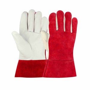 ถุงมือหนังวัวแท้คุณภาพสูง ทนทานต่อเปลวไฟ สำหรับงานเชื่อม งานดับเพลิง งานปิ้งย่าง - Product Image 2