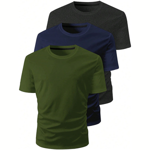 Wholesale Premium Men Cotton Casual T Shirt OEM ODM Soft Fabric Custom Manufacturing Supply - Product Image 1
