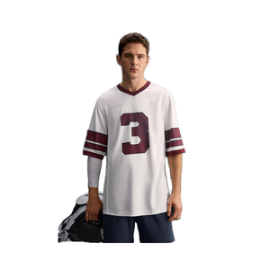 Camiseta de Fútbol Americano Personalizada y Transpirable, Talla Grande, 100% Poliéster, Camiseta para Fanáticos - Product Image 3