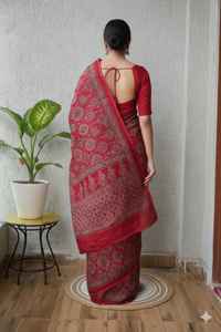 Sari en soie modale de haute qualité, tissu confortable, sari pour occasions festives - Product Image 4