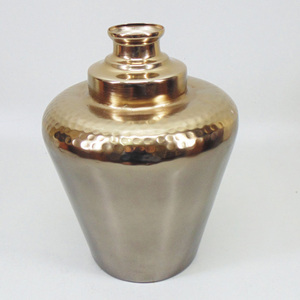 Minimalist Metal Aluminium Flower Vase with Elevated <b>Frame</b> for Modern Table Decor and Floral Styling - Product Image 1