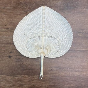 พัดไม้ไผ่ทำมือลายใบปาล์มสไตล์วินเทจสำหรับโปรโมชั่น - Product Image 4