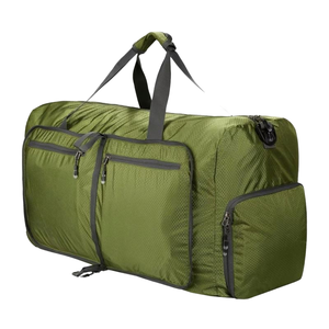 Premium Olive Green Ripstop Travel Duffle Large Capacity Lightweight Foldable Weekender Dedicated Shoe Compartment duffel bag - Product Image 1