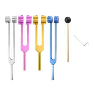 Ensemble de diapasons pondérés de précision avec pochette de rangement pour la pratique sonore, la méditation et le bien-être, outil musical durable - Product Image 3