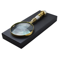 Leather Handle Magnifying Glass Highly Designs With Polished Finishing Decor Magnifier Glass for Book Reading Map Guide Design