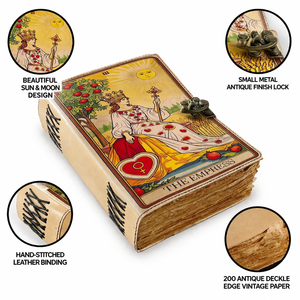 Diario de cuero The Empress Tarot al por mayor - Libro místico hecho a mano con papel de borde deshilachado - Product Image 2
