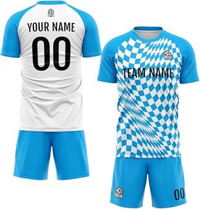 Venta al por mayor: Conjuntos de uniformes de fútbol de México 2026 de alta calidad tailandesa, camiseta local dorada, camiseta de fútbol negra, uniformes de fútbol azul cielo y blanco. - Product Image 1