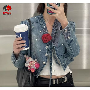 Ryan Pro Gear <b>Customized</b> <b>Denim</b> <b>Jacket</b> For Women Breathable and Comfortable Fabric with <b>Customized</b> Logo OEM Design - Product Image 4