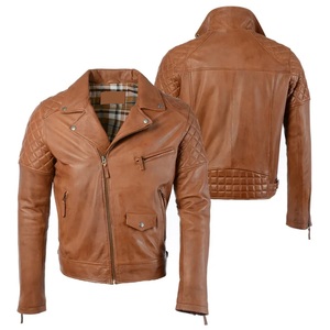 Chaqueta de Motociclista de Cuero PU Negra para Hombre, Cuello Alto, Cierre de Cremallera, Corte Regular, Color Sólido, para Otoño - Product Image 6