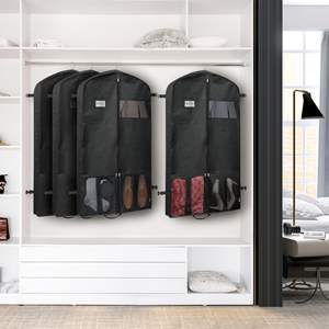 Strong Heavy Duty Non-Woven Handles Storage <b>Garment</b> Bag Carrier for Men's Suits 60X100CM - Product Image 5