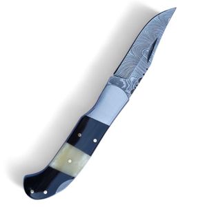 Professional Folding Knives Damascus Pattern <b>Steel</b> Blade Handmade Pocket Tool with Strong Handle for Hunting Camping <b>Outdoor</b> - Product Image 2