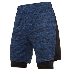 Shorts de course à séchage rapide pour hommes avec poche pour téléphone, cordon de serrage à la taille, short de sport décontracté gris bleu noir - Product Image 2