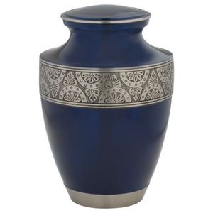 Handcrafted Brass Cremation Urn For Human Ashes Exquisite Hand Engraved Platinum Funeral Urn For Adult <b>Memorial</b> Metal Burial Jar - Product Image 2