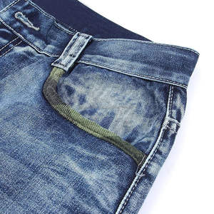 Manufacturer Custom Light Wash Acid Wash Knee-Length Denim <b>Jeans</b> Shorts for <b>Men</b> Breathable Casual Style for Summer - Product Image 2