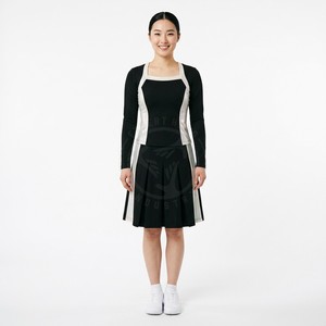 Uniformes de cheerleading 2026 en maille avec maille extensible géométrique pour équipes de cheerleading compétitives, fabrication OEM - Product Image 6