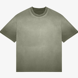 Camiseta Vintage de Alta Calidad, 100% Algodón, Teñida, Holgada, Extra Grande, Lisa - Product Image 1