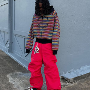 Sudadera con Capucha Oversize para Hombre, Estilo Urbano |   Sudadera con Rayas |   Sudadera con Capucha Personalizada con Logotipo, OEM - Product Image 4