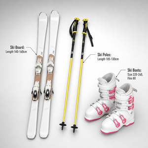 Ensemble de <span class=keywords><strong>ski</strong></span> pour débutants adultes, ensemble de bottes de snowboard, skis avec fixations et bâtons de <span class=keywords><strong>ski</strong></span> pour l'entraînement hivernal - Product Image 3