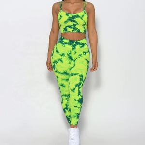 Wholesale Yoga Suit and Clothes Any Color Gradient Outdoor Running Breathable Sweat-Absorbent Sports Yoga <b>Set</b> - Product Image 4