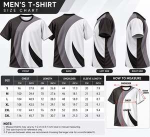 <b>Men's</b> Sporty Short Sleeve <b>T</b>-<b>Shirt</b> Geometric Pattern Quick Dry Polyester O-Neck Regular Fit - Product Image 4