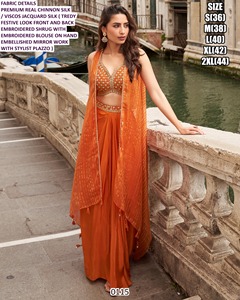 Elira Glam Traditional Chinnon Silk Lehenga Choli Set with Quick Dry Feature for <b>Women's</b> Party & <b>Wedding</b> Floor-Length - Product Image 1