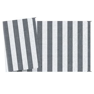 Tappeto Grigio Bianco 9x18 per Esterni, Camper e Patio con Borsa per il Trasporto, Tappeto in Polipropilene per Interni e Sala da Pranzo, Motivo per Corridoio in PVC Riciclato - Product Image 1