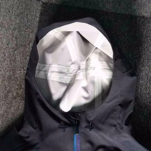 Men Softshell Jacket Hooded Fleece Backed Windproof Waterproof <b>Raincoat</b> Breathable Outdoor Climbing Coat Navy for Raining Season - Product Image 5
