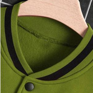 OEM Custom Chain Chenille Patch Embroidery Leather Sleeve Vintage Baseball Letterman Varsity Jacket for Men - Product Image 4