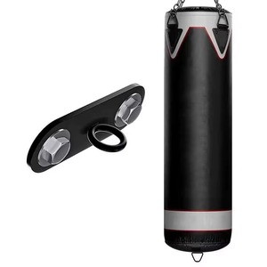 Saco de Boxeo Profesional de Alta Resistencia con Cubierta de Cuero y Relleno de Arena, Altura Ajustable para Entrenamiento de Boxeo Masculino - Product Image 4
