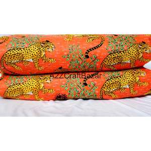 Tela Ecológica, Transpirable, de Secado Rápido, Ligera, 100% Algodón, Tejida con Estampado de Bloques de Rajastán, para Prendas de Mujer y Niña - Product Image 1