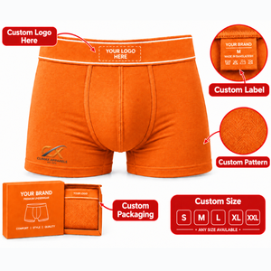 Boxers pour hommes en coton extensible, directement de l'usine, confort sans coutures, trunks anti-humidité, emballage personnalisé - Product Image 3
