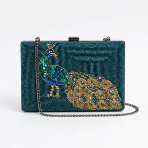 Handcrafted Embroidery <b>Sequin</b> Women's Bags Wholesale Elegant Flower Bridal Party <b>Handbag</b> Purse Manufacturer - Product Image 2